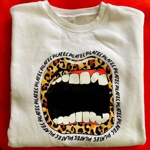 Worn once!  Pilates honey sweatshirt